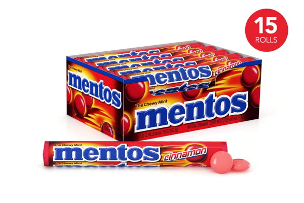 MENTOS CHEWY MINTS CINNMON  15ROLLS