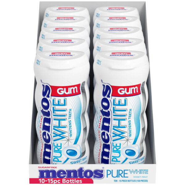 MENTOS PURE FRESH GUM ** Pure White (Sweet Mint) 10CT