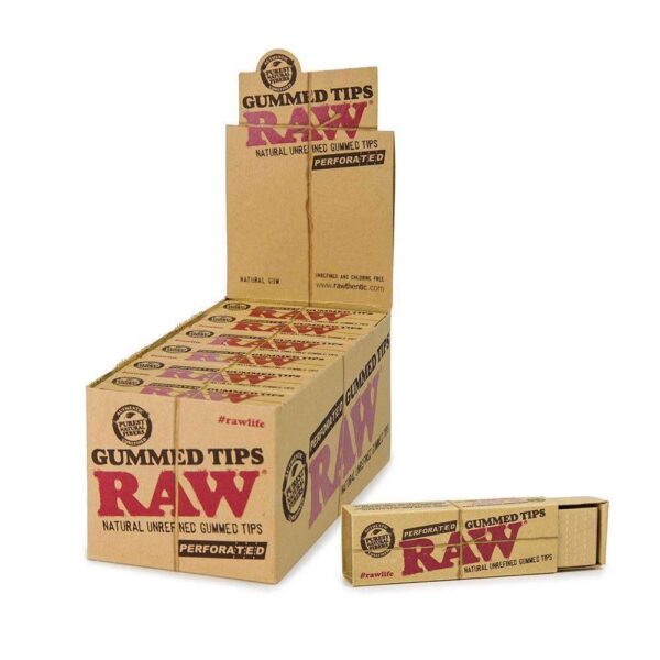 RAW Gummed Tips  Perforated Tips  24ct