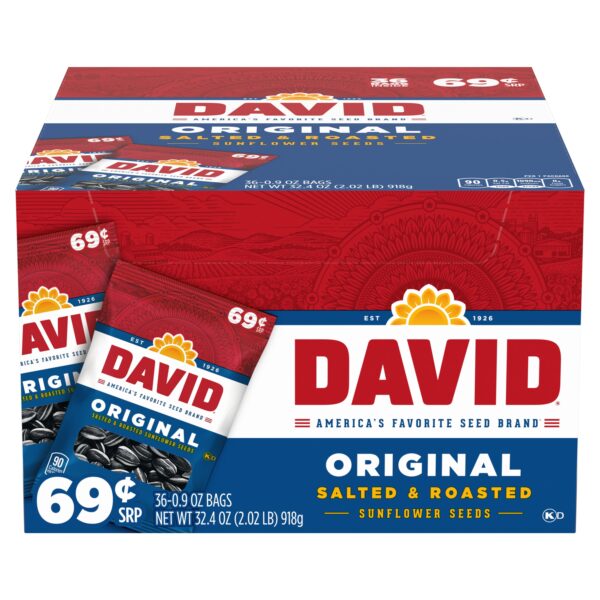 DAVID SUNFLOWER SEEDS  ORIGINAL 69C 36CT