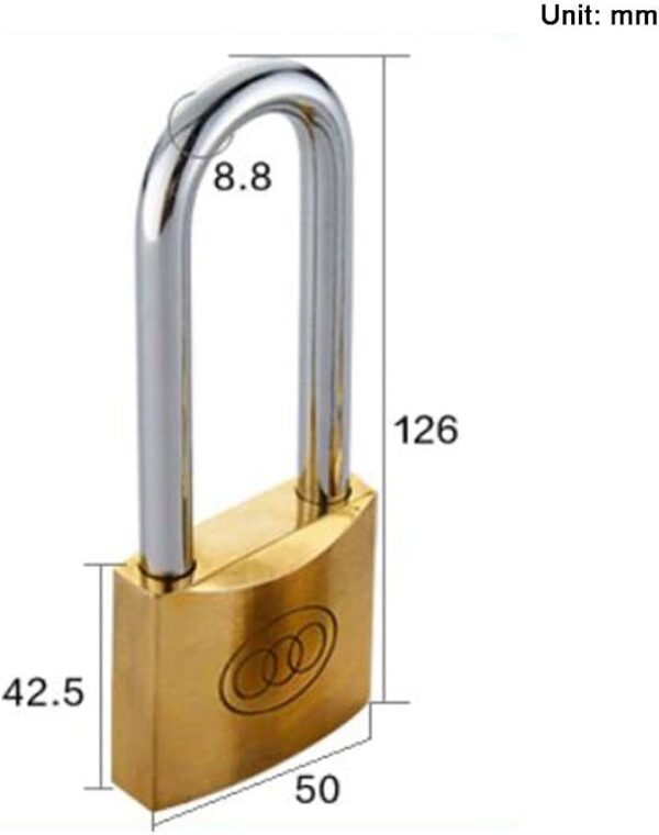 BRASS PADLOCKS LARGE 40/50MM   12 CT