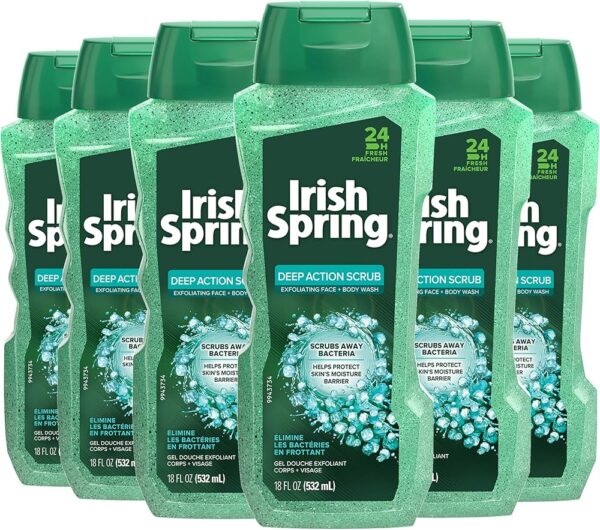 IRISH SPRING DEEP ACTION SCRUB BODY WASH 20OZ